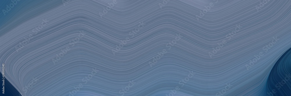 Poster colorful designed horizontal banner with slate gray, very dark blue and light slate gray colors. dynamic curved lines with fluid flowing waves and curves