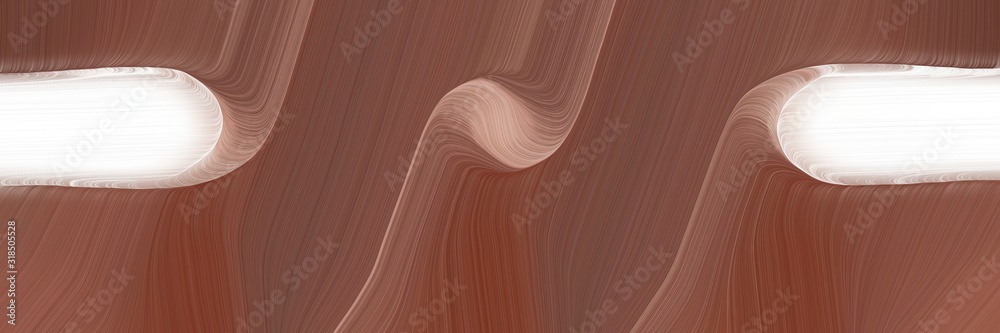 Aufkleber colorful designed horizontal header with brown, antique white and rosy brown colors. dynamic curved 