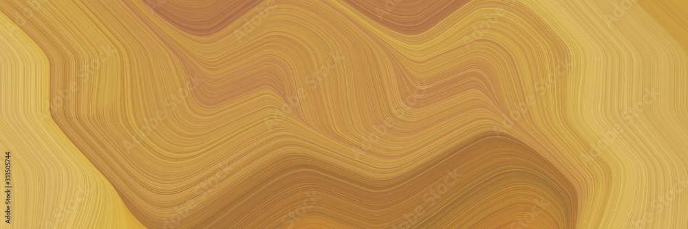 Poster dynamic designed horizontal header with peru, sienna and burly wood colors. dynamic curved lines with fluid flowing waves and curves