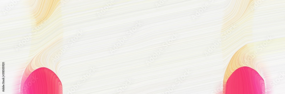 Poster modern horizontal header with linen, pastel red and wheat colors. dynamic curved lines with fluid flowing waves and curves