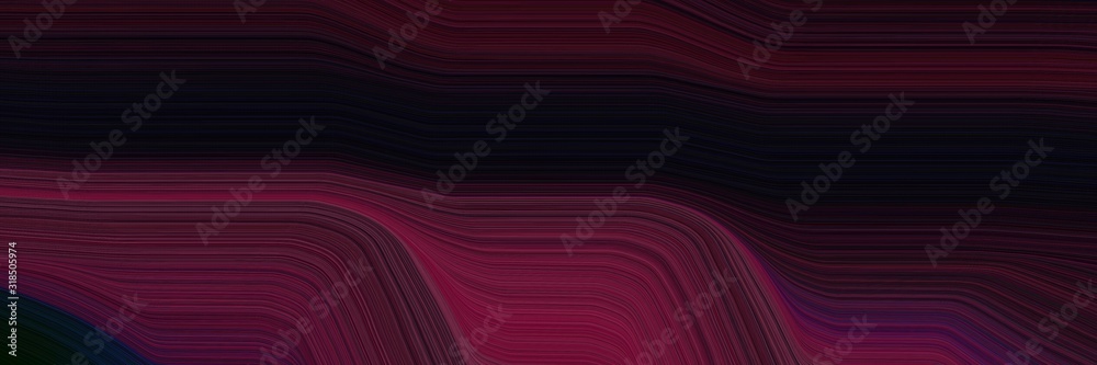 Poster surreal horizontal header with very dark pink, dark pink and very dark magenta colors. dynamic curved lines with fluid flowing waves and curves