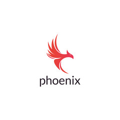 Abstract luxury phoenix logo design vector
