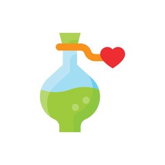 valentine day related love and romance ribbon vector in flat design