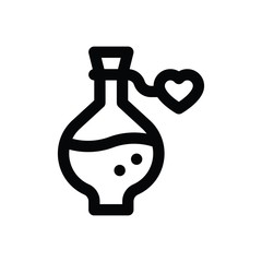 valentine day related romance love potion vector in lineal style