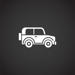 Transportation related icon on background for graphic and web design. Creative illustration concept symbol for web or mobile app