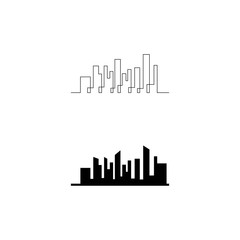 city skyline vector silhouette