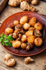 Roasted Jerusalem artichoke