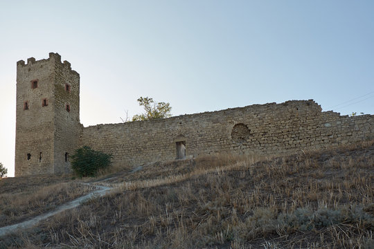 Genoese fortress - medieval fortifications in the city of Feodosia