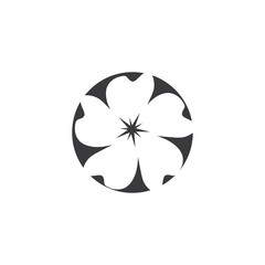 Beauty icon flowers design illustration