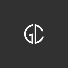 GC letter logo vector