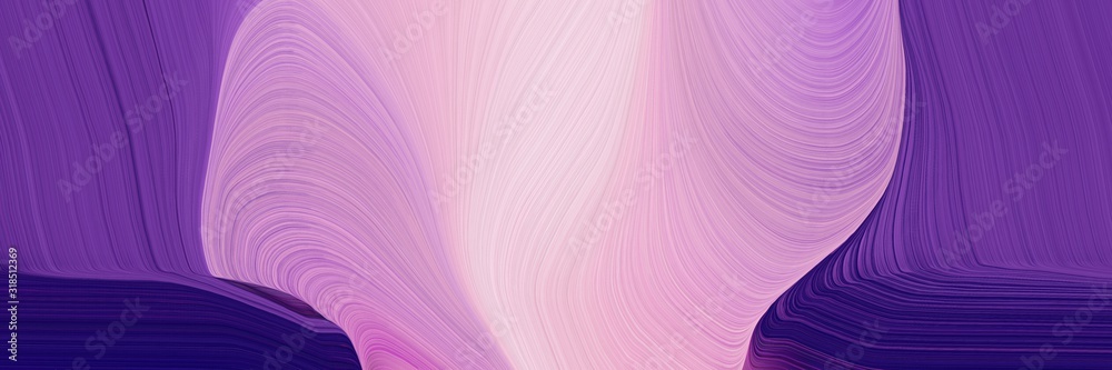 Aufkleber colorful banner design with plum, midnight blue and dark slate blue colors. dynamic curved lines wit