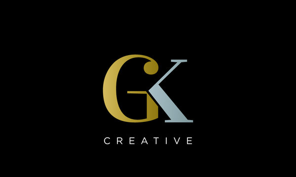 gk luxury logo design vector icon