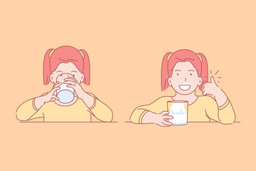 Food, health, childhood, diet concept.