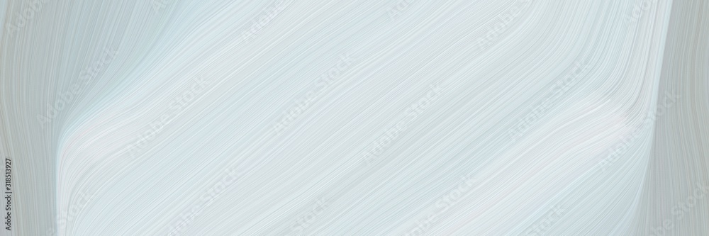 Poster decorative header with light gray, ash gray and white smoke colors. dynamic curved lines with fluid flowing waves and curves