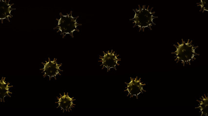 Spherical bacterium with processes.