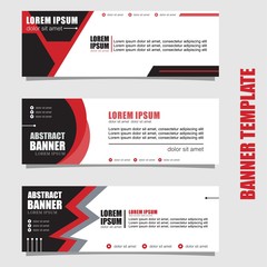 set 3 of abstract web banner templates. Modern design. Vector design inspiration.
