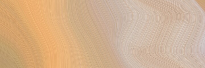 surreal horizontal header with tan, pastel gray and burly wood colors. dynamic curved lines with fluid flowing waves and curves