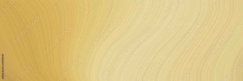 Poster colorful horizontal header with burly wood, dark khaki and wheat colors. dynamic curved lines with fluid flowing waves and curves