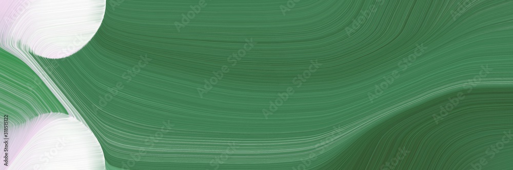 Poster dynamic banner design with sea green, lavender and dark sea green colors. dynamic curved lines with 