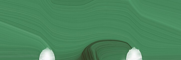 artistic designed horizontal header with sea green, light gray and dark slate gray colors. dynamic curved lines with fluid flowing waves and curves