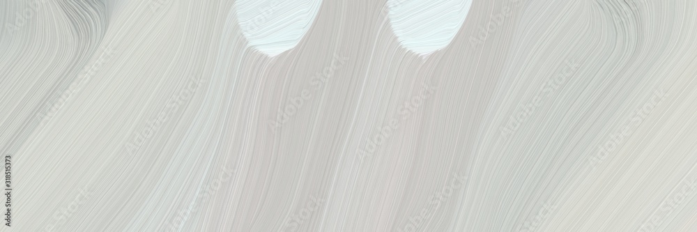 Poster dynamic designed horizontal header with pastel gray, white smoke and lavender colors. dynamic curved lines with fluid flowing waves and curves