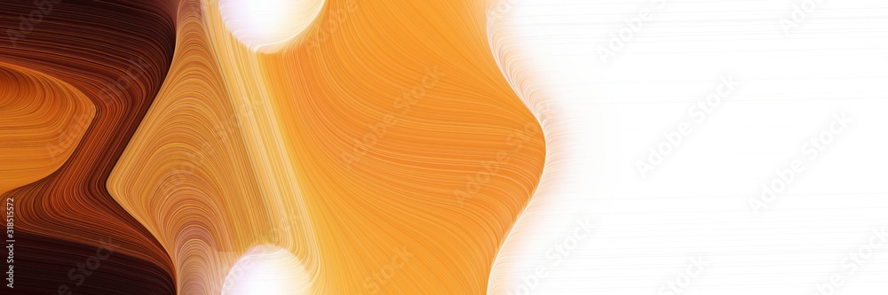 Poster artistic banner design with peru, dark red and linen colors. dynamic curved lines with fluid flowing