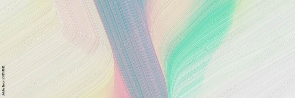 Poster decorative designed horizontal header with light gray, medium aqua marine and pastel purple colors. 