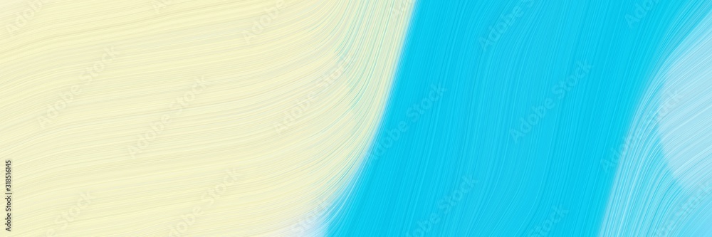 Poster moving horizontal header with light golden rod yellow, deep sky blue and baby blue colors. dynamic c