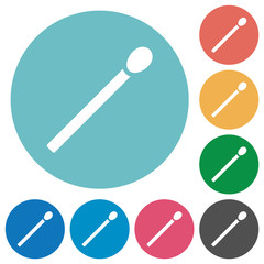 Matchstick flat round icons