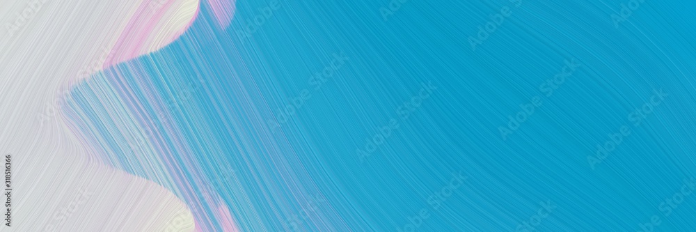 Poster artistic designed horizontal header with light gray, light sea green and corn flower blue colors. dy