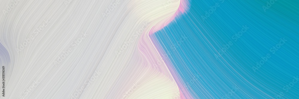 Poster dynamic horizontal header with light sea green, light gray and corn flower blue colors. dynamic curv