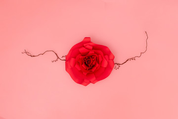 red paper rose
