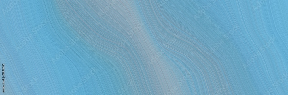 Aufkleber colorful horizontal header with cadet blue, dark gray and sky blue colors. dynamic curved lines with fluid flowing waves and curves