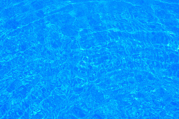 Texture of water in a blue pool, background