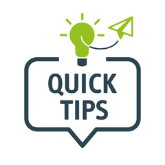 Speech bubble QUICK TIPS Vector Illustration