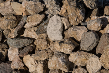Brown rocks, stones in the mountain.