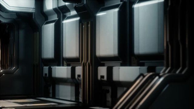 futuristic sci fi Spaceship interior