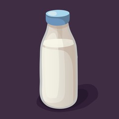 Milk bottle icon isolated on background. Vector illustration