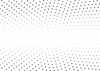 Abstract halftone dotted background. Monochrome pattern with stars.  Vector modern futuristic texture for posters, sites, business cards, postcards, labels and stickers. Design mock-up layout.