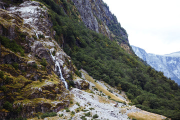 Obraz premium Picturesque landscape mountains of Norway. Travelling, lifestyle, wild nature concept.