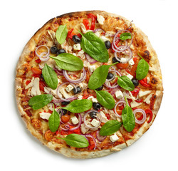 freshly baked pizza
