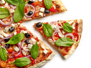 freshly baked pizza