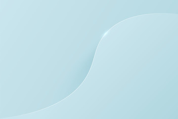 Monochromatic abstract background with white thin stripe. Blue wave.