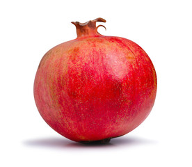 pomegranate fruit fresh on white background isolation