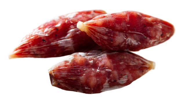 Popular spanish small snack sausages secallones