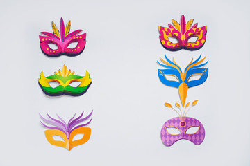 Carnival mask on white background 