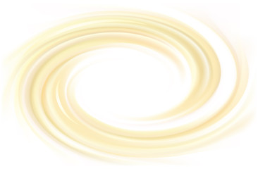 Vector yellow background of swirling creamy texture