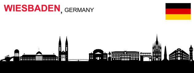 Obraz premium Wiesbaden Panorama