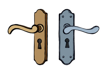 Door knob. Vector drawing