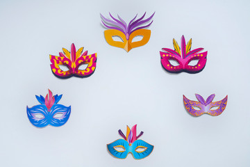 Fototapeta premium Carnival mask on white background 